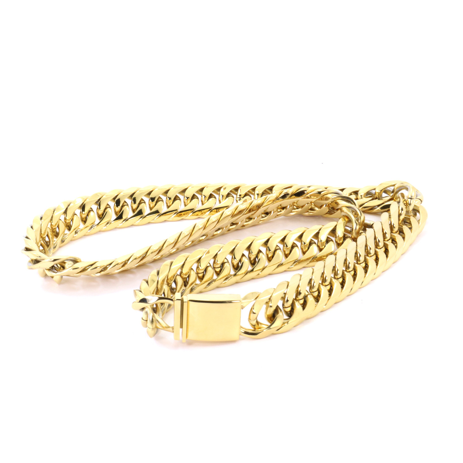 ANTI-TARNISH SOLID 14K GOLD FINISH 21mm THICK MIAMI CUBAN CHAIN BRACELET 20”