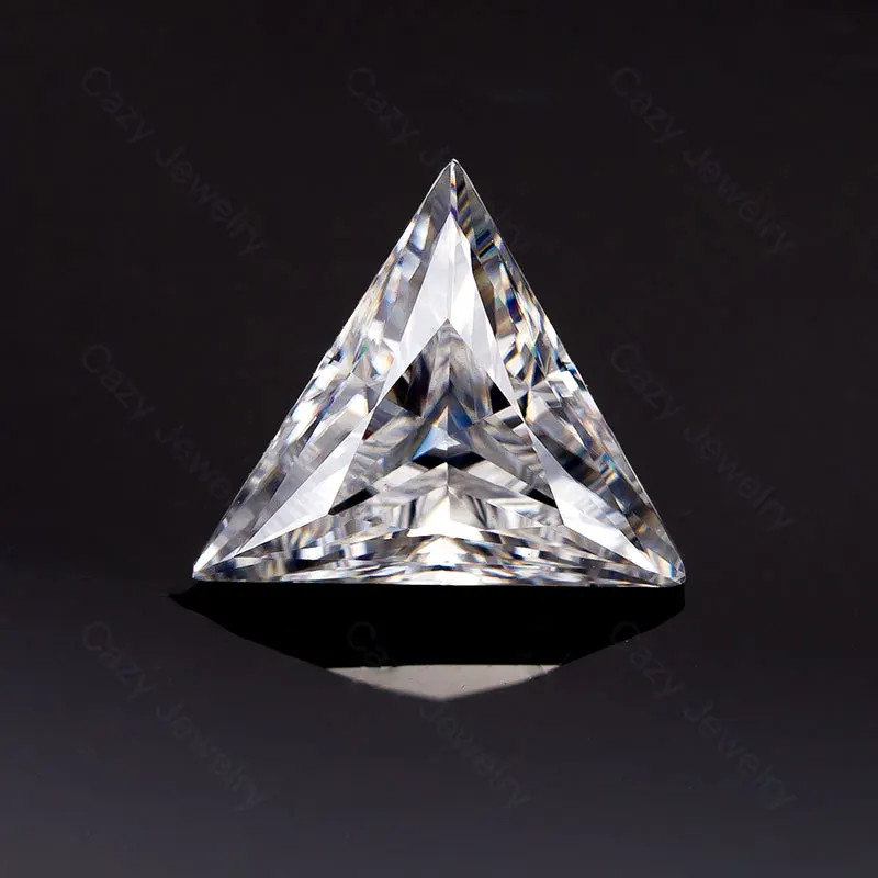 (Never Fade) Loose Moissanite Stones Triangle All Color Gems for Jewelry Making