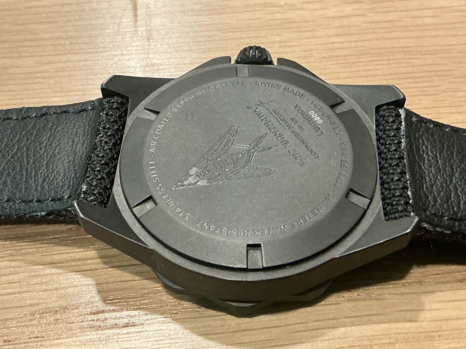 Luminox F-117 Nighthawk Pilot GMT Steel 44mm Black Watch XA.6421 – needs battery