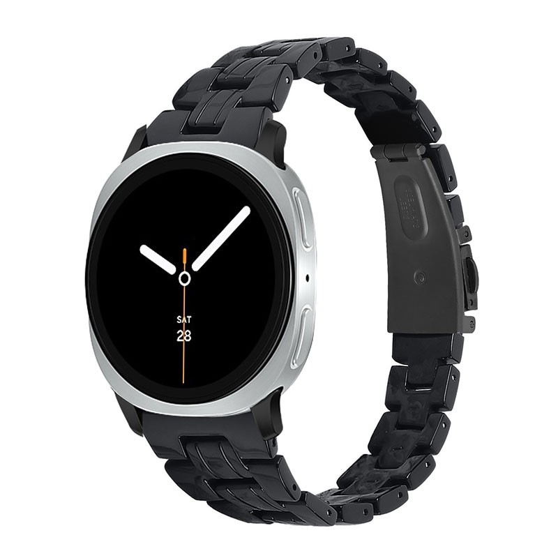 For Samsung Galaxy Watch 8/8 Classic Slim Resin Stainless Steel Watch Strap Band