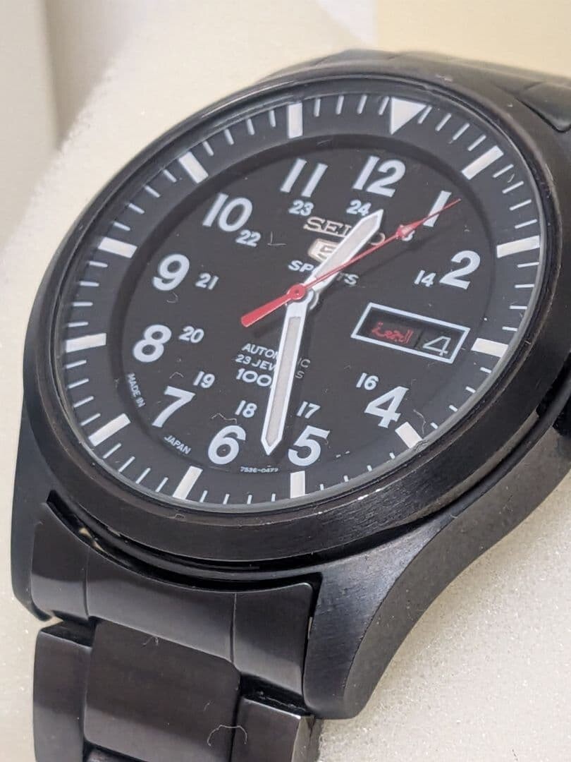 Seiko Authentic 5 Sports Automatic Military Watch SNZG13K1 42mm Japan Made