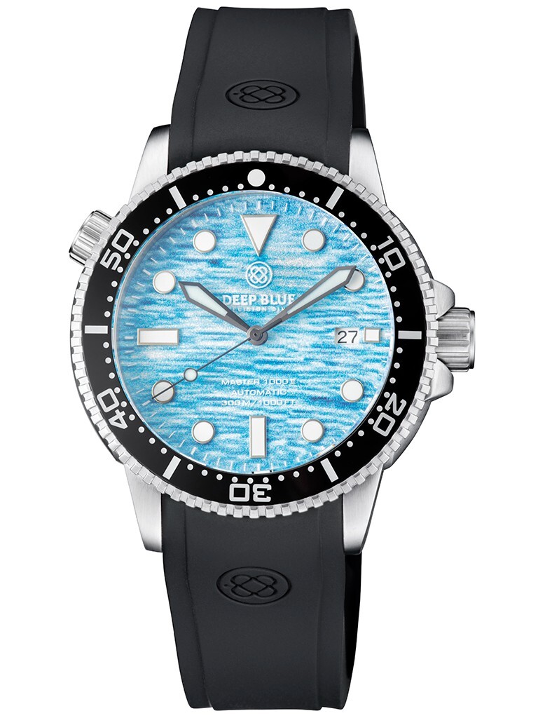 DEEP BLUE MASTER 1000 II 44MM AUTOMATIC DIVER OCEAN AQUA SEA BLUE DIAL