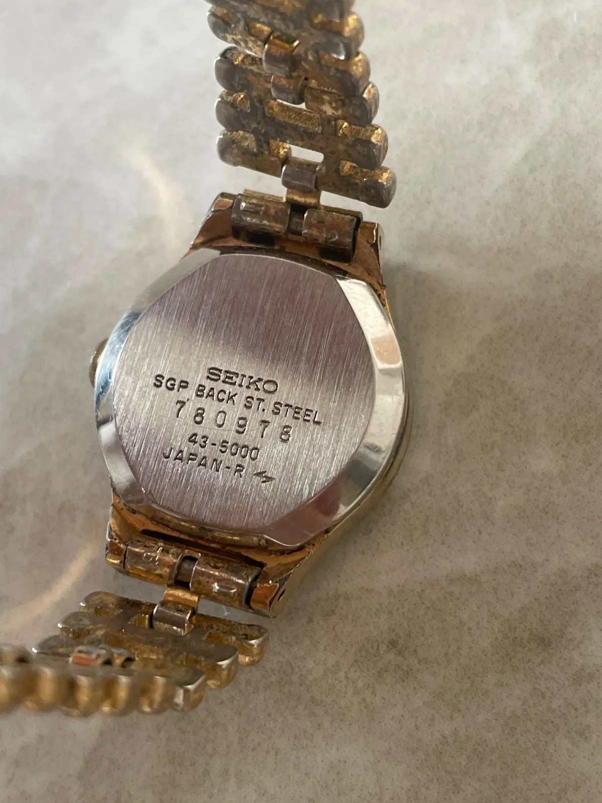 SEIKO 43-5000 Quartz Wristwatch Vintage Watch White Dial