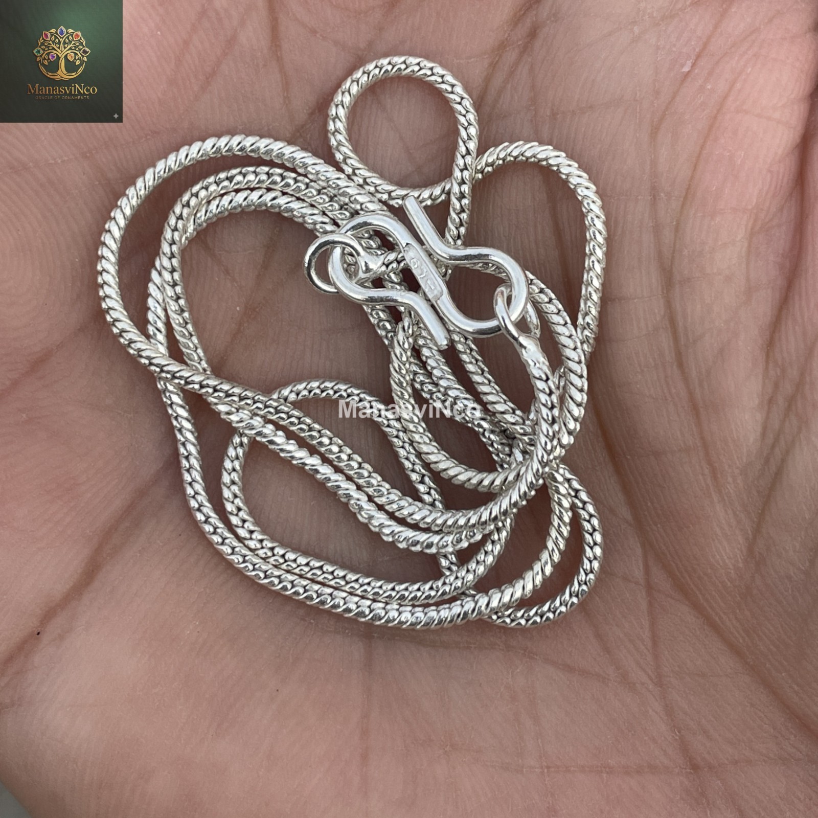 2mm Solid 925 Sterling Silver Rope Chain for Men, Heavy Silver Necklace 20-36″