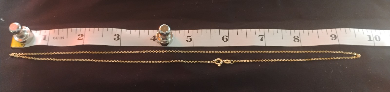 14k Yellow Gold 1.5mm Oval Chain Link Necklace 19″ Vintage UnoAerre Italy 14kt