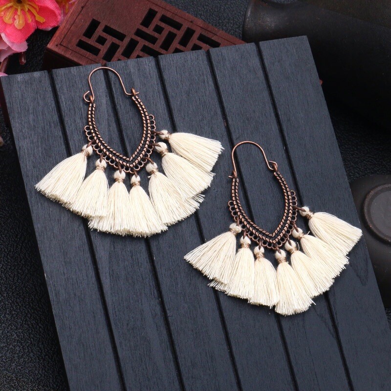 Fashion Bohemian Tassel Earrings Long Drop Dangle Women