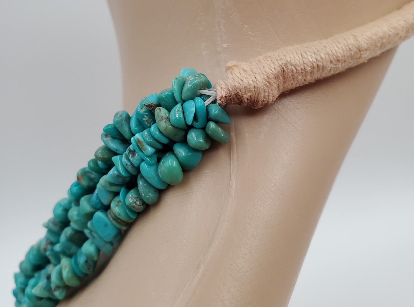 Turquoise Red Coral Necklace 28in Multi Strand Chip Bead Southwest Tribal Wrap