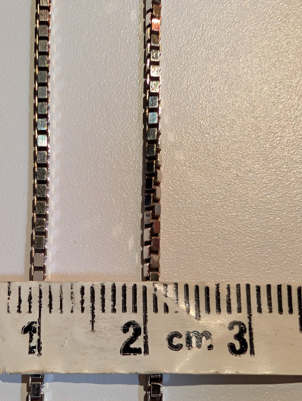 Signed Milor Sterling Silver 925 Made In Italy Box Chain Necklace Lobster Clasp