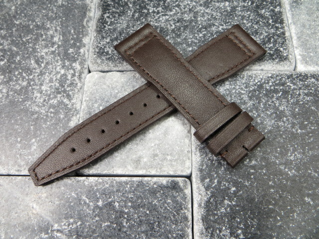 20mm TOP GUN Brown Genuine Calf LEATHER STRAP Watch Band Brown for IWC PILOT x1