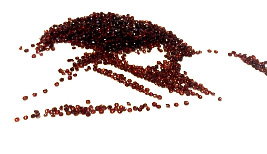 ONE LOT OF 100 PIECES 2-2.50 MM GENUINE ROUND FACETED GARNETS BELOW WHOLESALE!!!