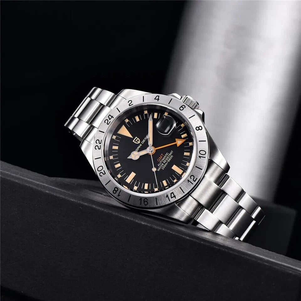 Pagani Design PD-1693 Yellow GMT Stainless Steel Automatic Men’s Watch