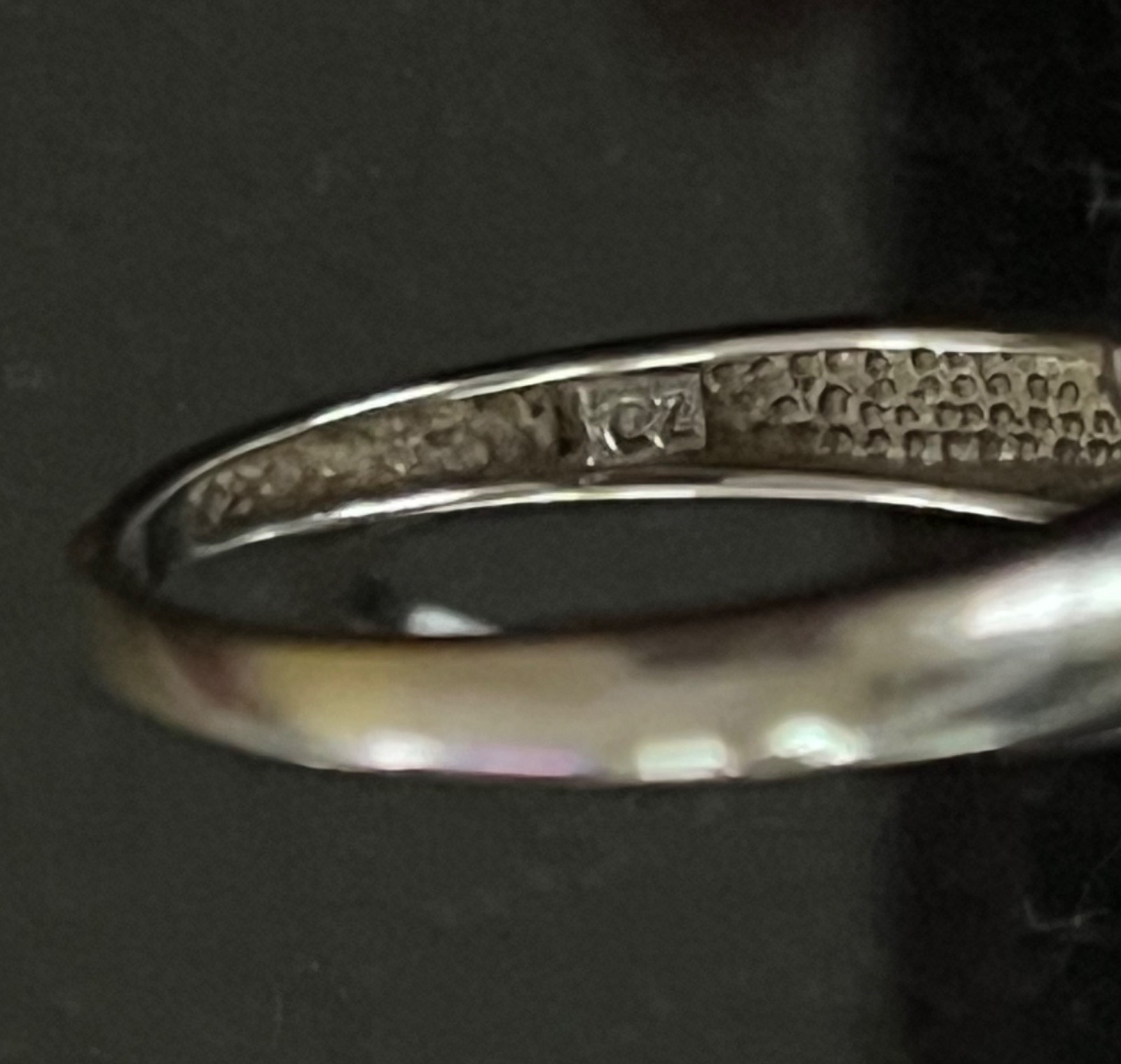 14K 2CT Pear Diamonique Ring~Solid 3gm! Sz 6- ECU!