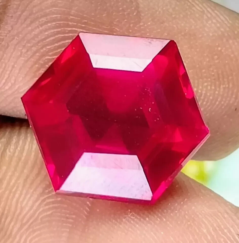 Natural Ruby Red Hexagon Shape 35.21 Ct Certified Loose Gemstone With Free Gift