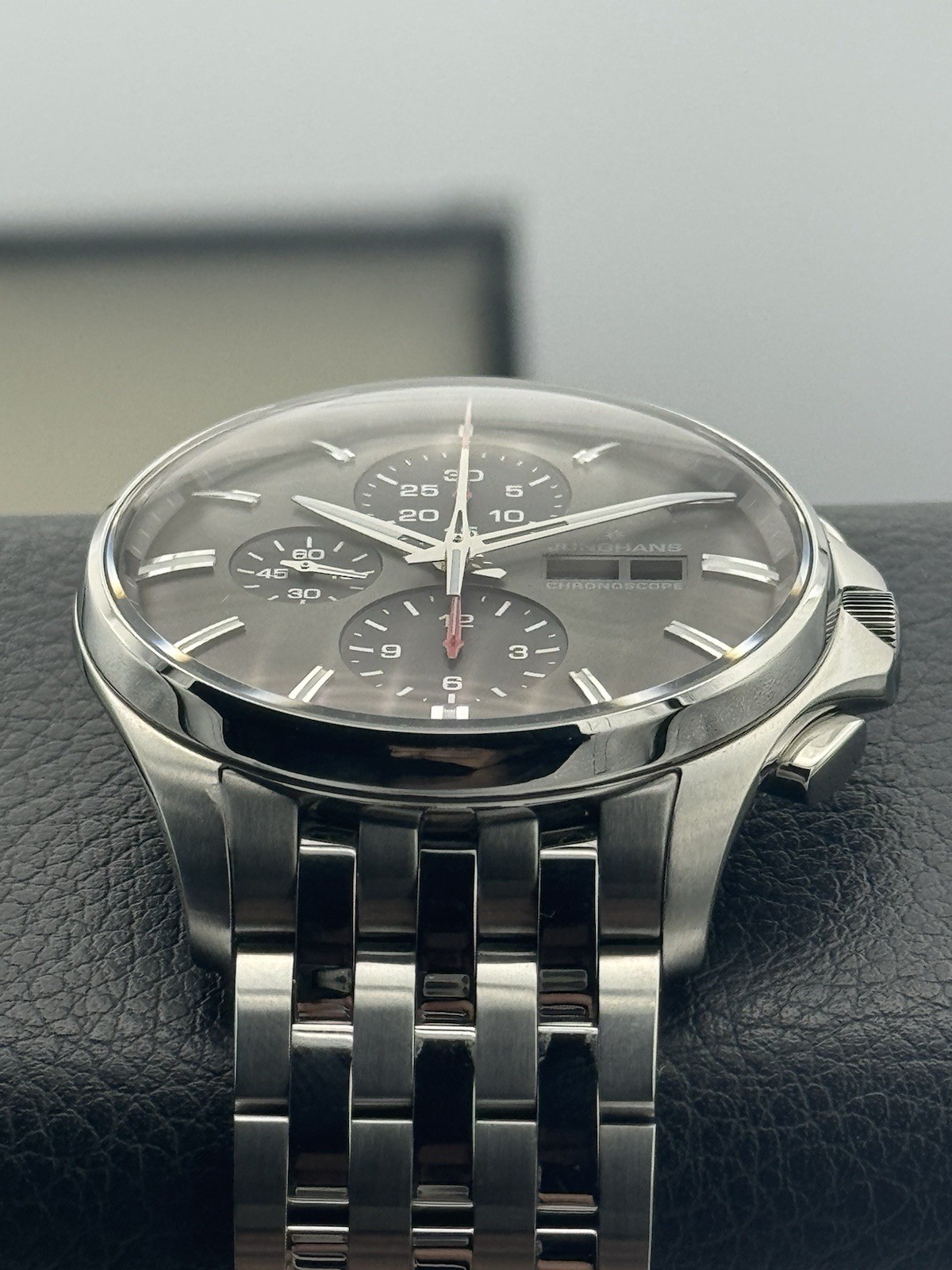 Junghans Meister S Chronoscope 45mm Green Dial Watch 27/4023.45 *FULL SET!*