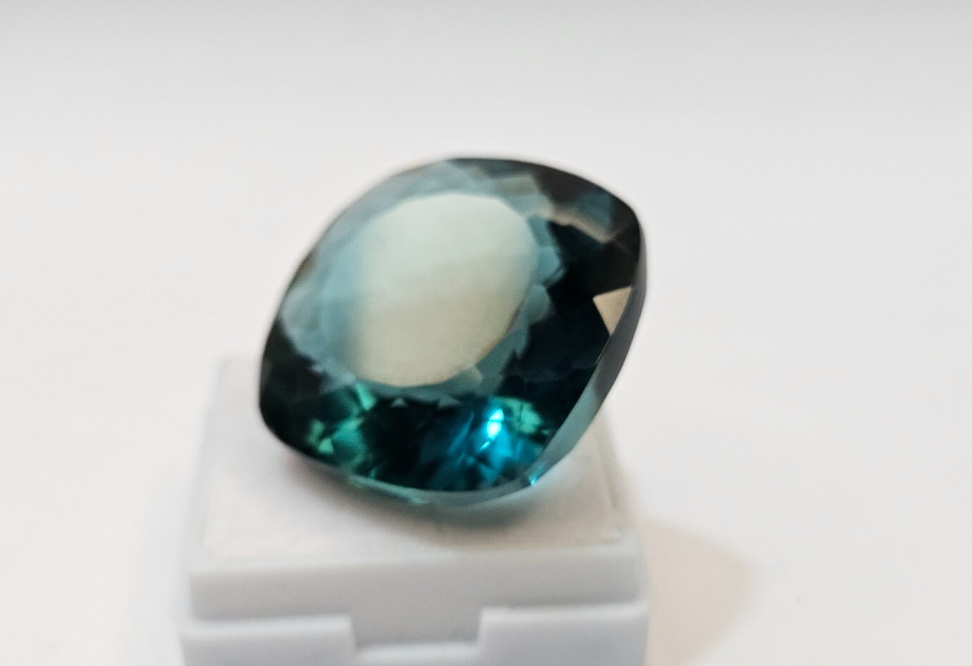 Cushion Cut Teal Blue Natural 52-53 Ct Tourmaline EGL Certified Gemstone KH931