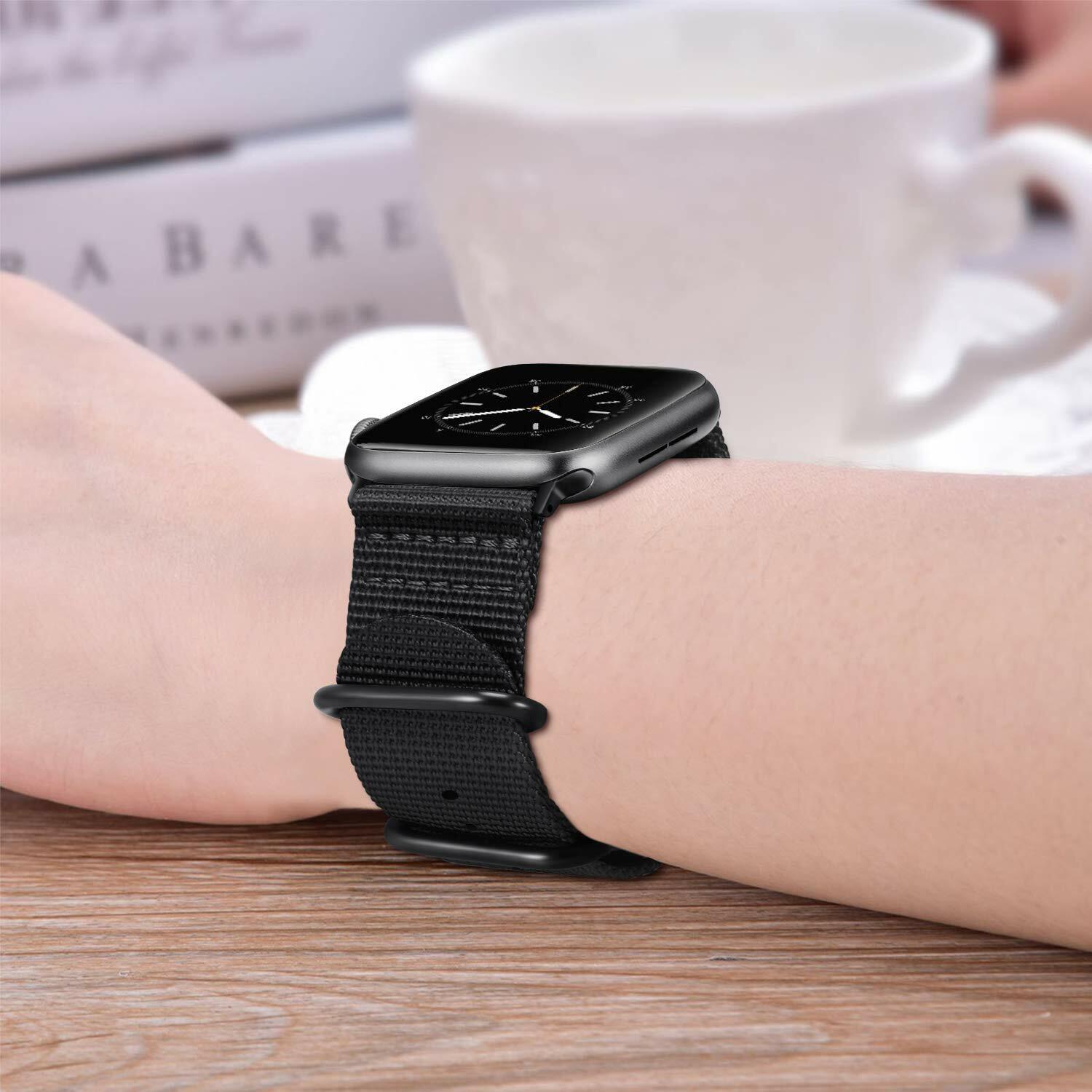 Nylon Canvas Band Bracelet For Apple Watch 5 4 3 2 1 iWatch Strap 42/44mm