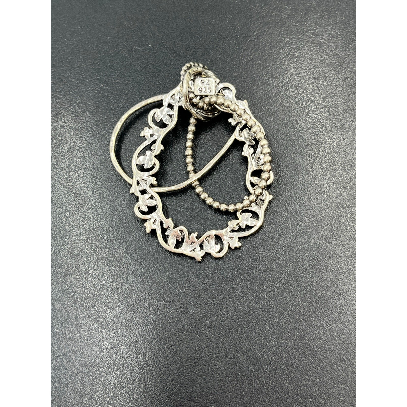 PZ Paz Creations Israel Sterling silver 925 Floral Filigree Balls Pendant