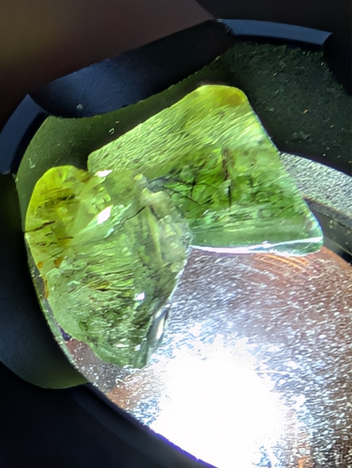 USA Seller 10.00 ct Cut to IF Rutilated peridot rutile facet rough gemstone