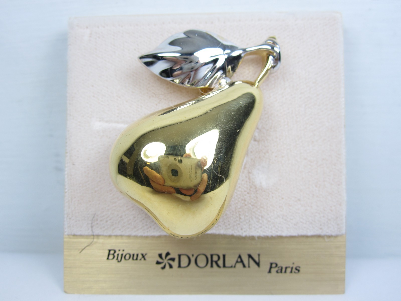 D’Orlan Gold & Rhodium Plated Pear Brooch – 8064