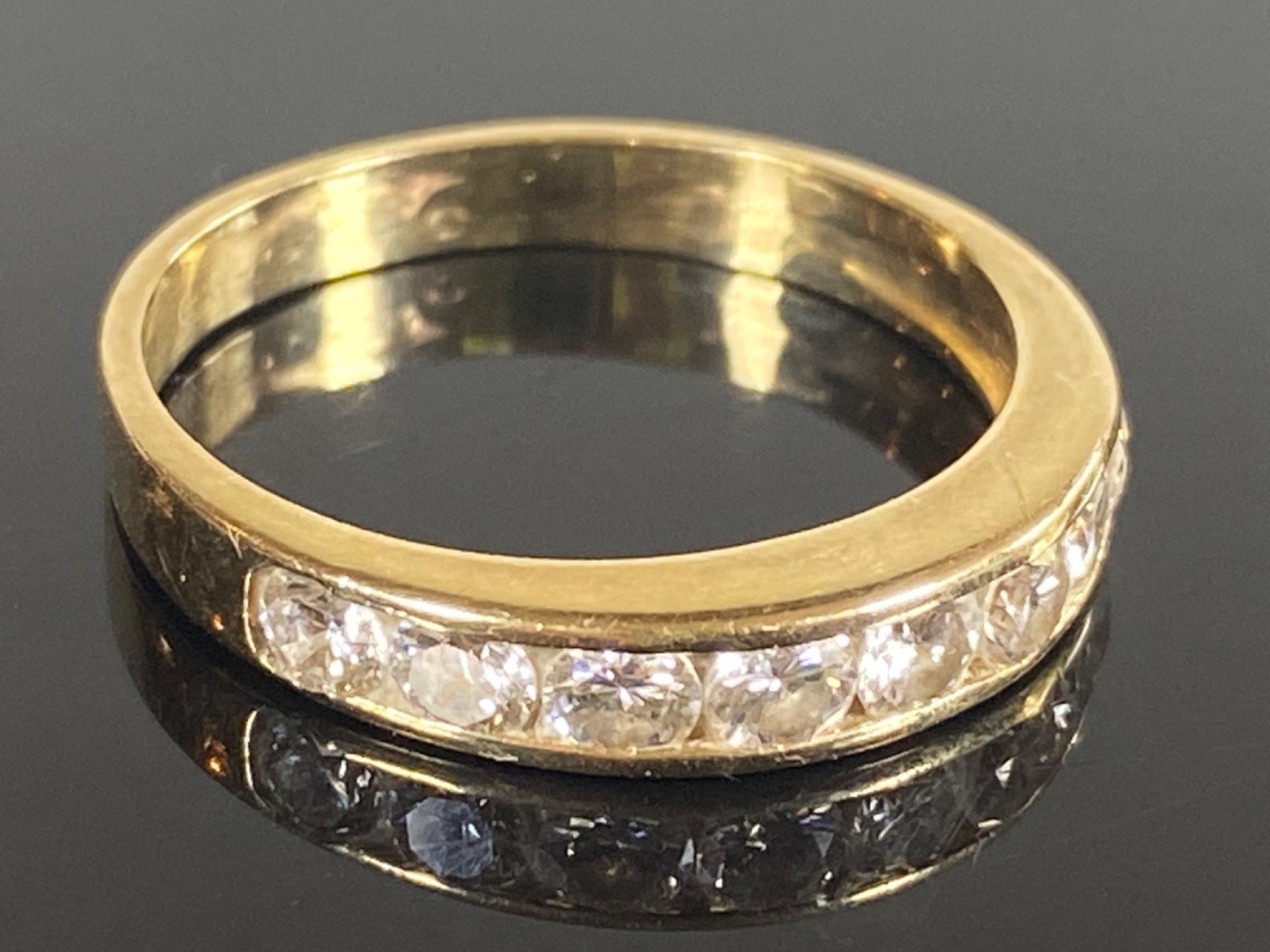 14K Yellow Gold Diamond Band Ring – Size 6.5 / 2.4 Grams / .90–1.00 CTW