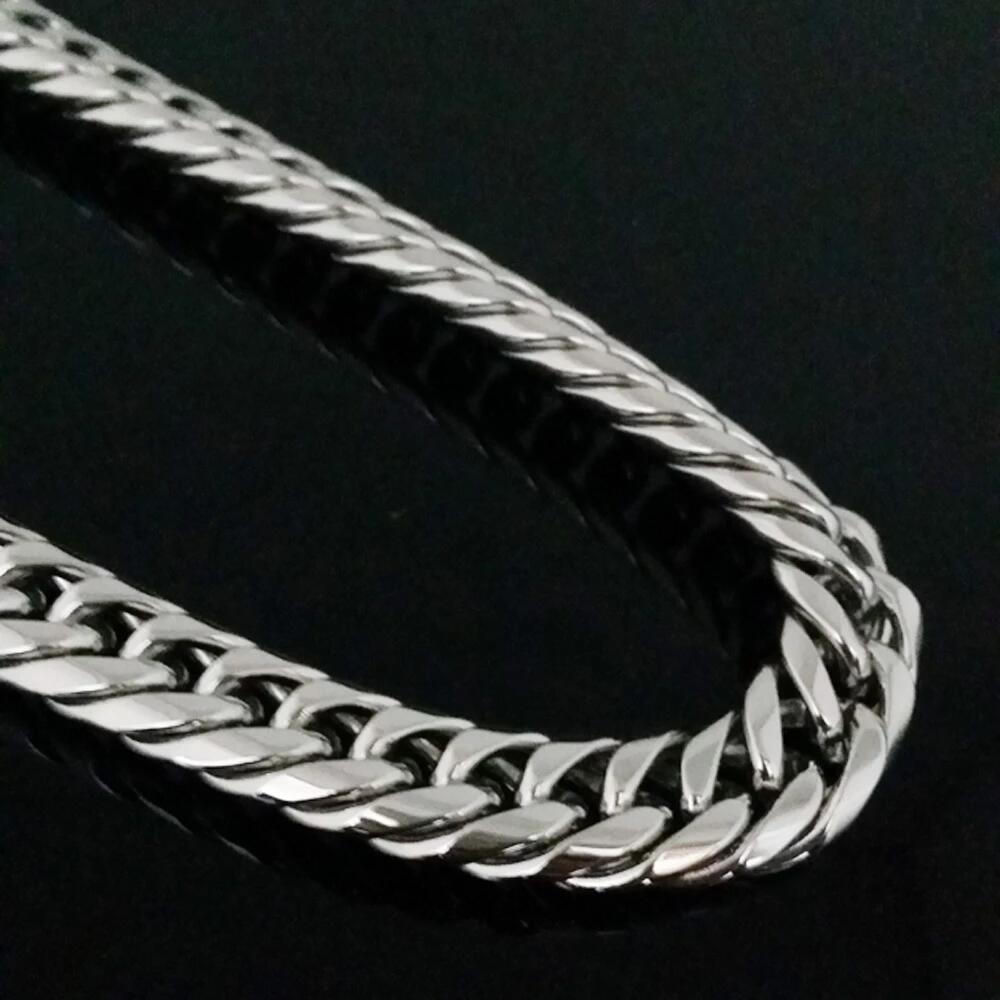 16mm/20mm Silver Tone Stainless Steel Curb Cuban Link Chain Necklace for Men