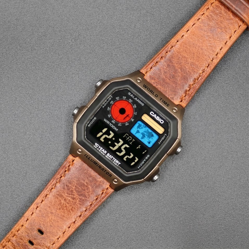 Bronze CASIO AE-1200WHD. Royale Watch Mod. Negative Display – Hydromod