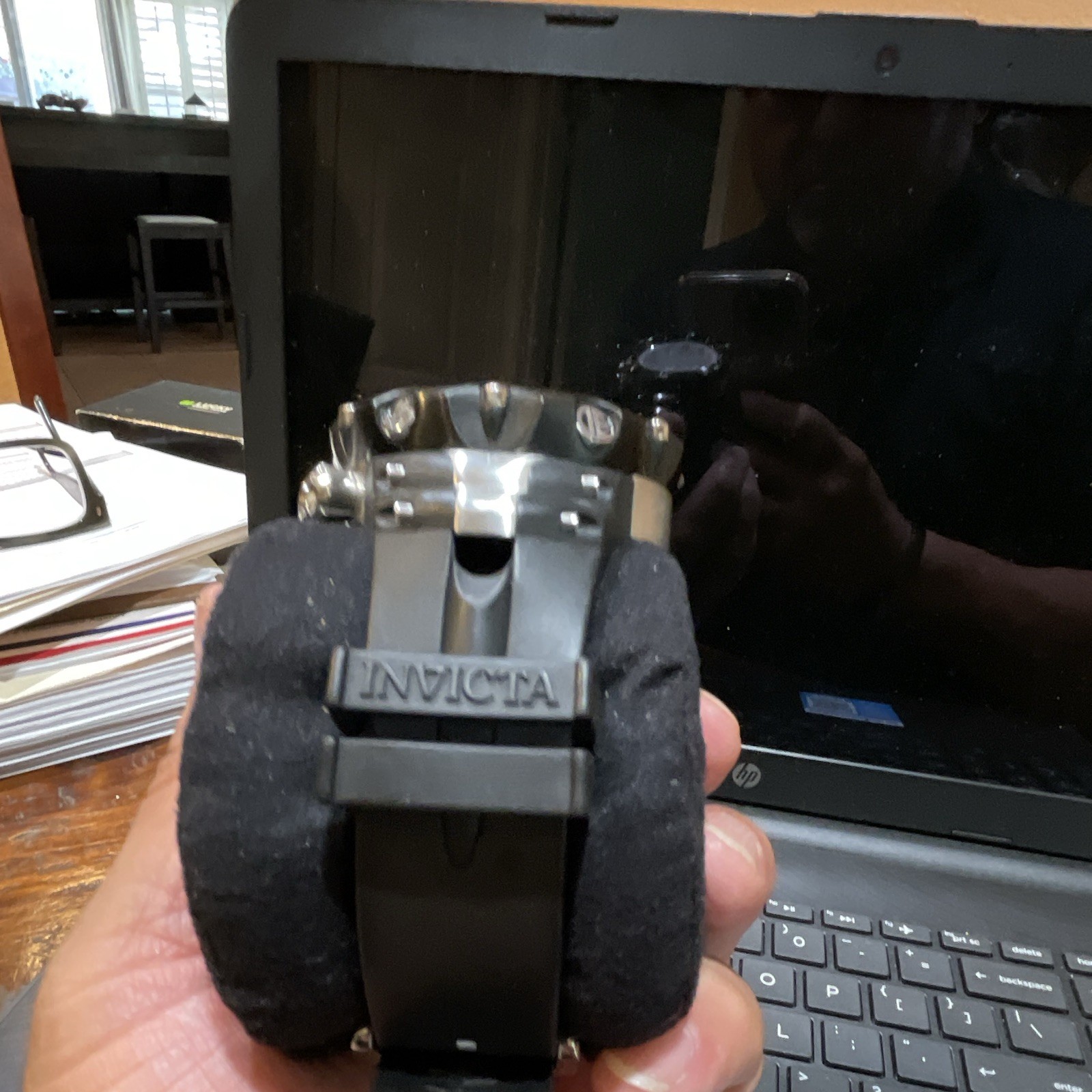 Invicta Venom Men’s Chronograph Quartz Black Dial 52mm Rubber Strap 100m