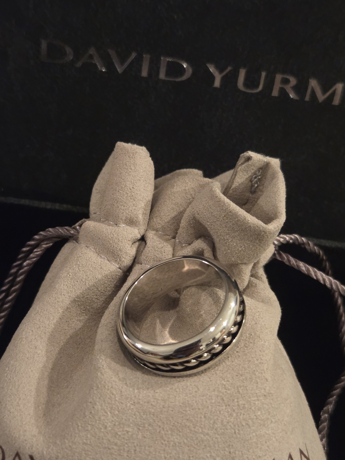 Authentic David Yurman Chevron 925 SS Unisex Ring 7