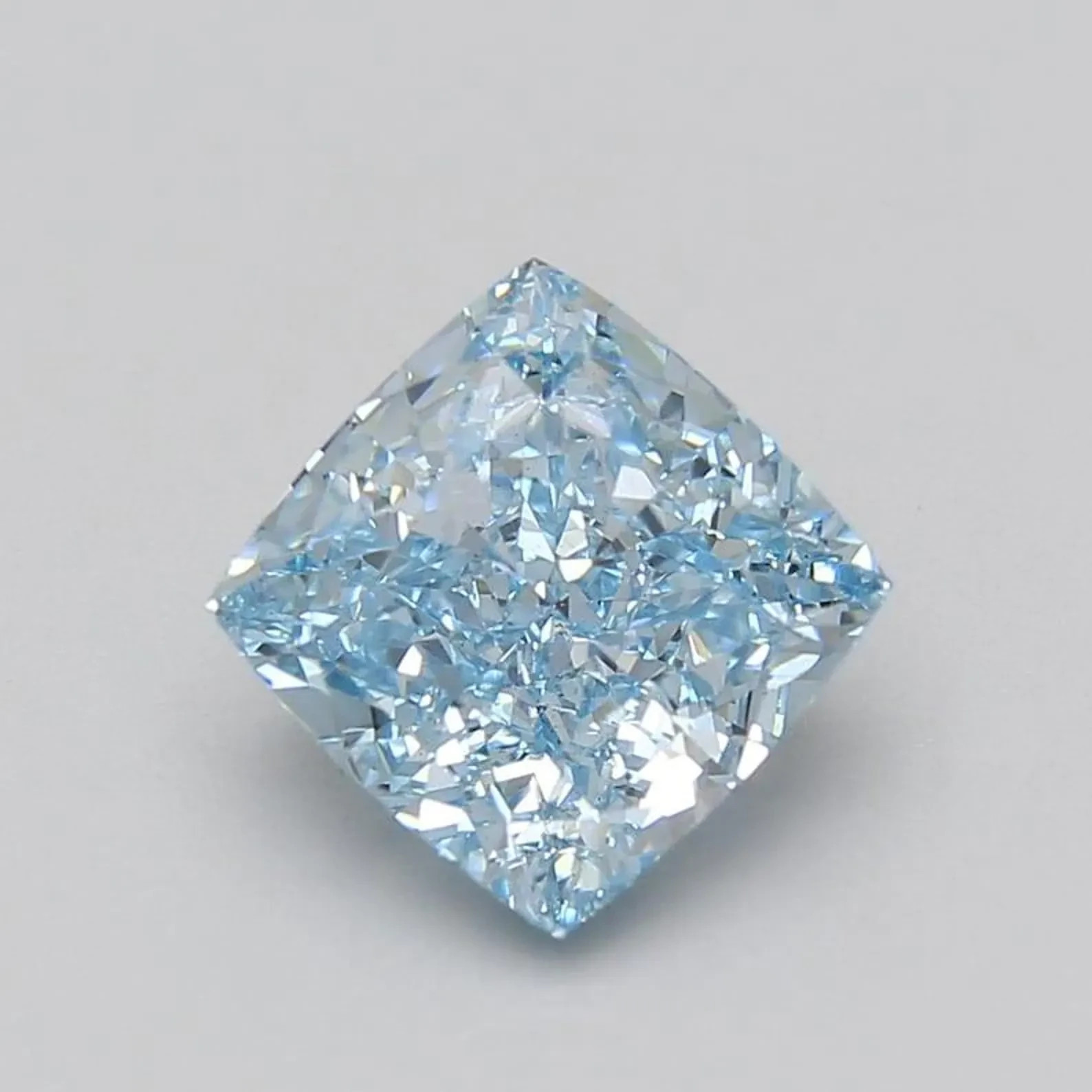 CERTIFIED 7.00 Ct Natural blue Diamond cushion LOOSE VVS/ 12.5 mm