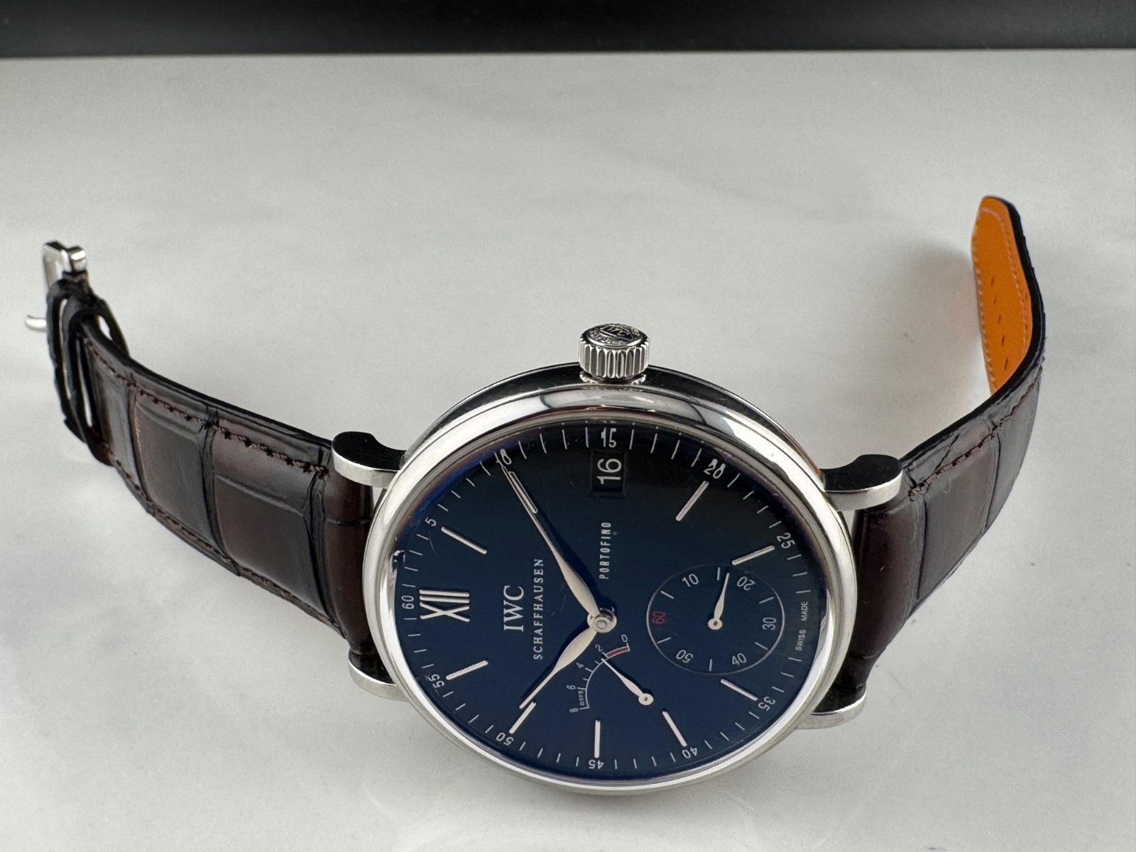 IWC Portofino Stainless Steel 45mm Manual Wind Watch IW510102 w Box