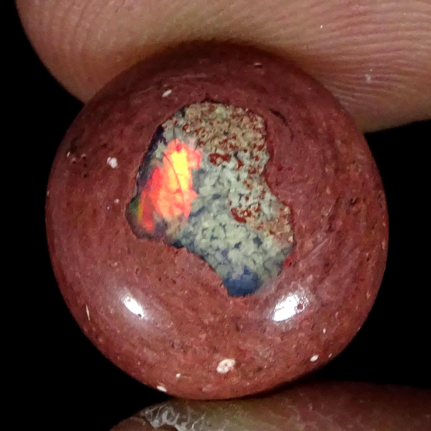 6.90Cts 100% Natural Mexican Fire Opal Oval Cabochon Gemstone 14X15X5MM