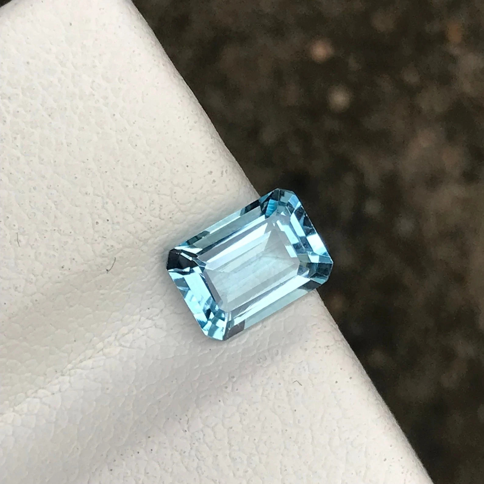 9.50 Ct Natural Santa Maria Blue Aquamarine Emerald Cut Certified Loose Gemstone