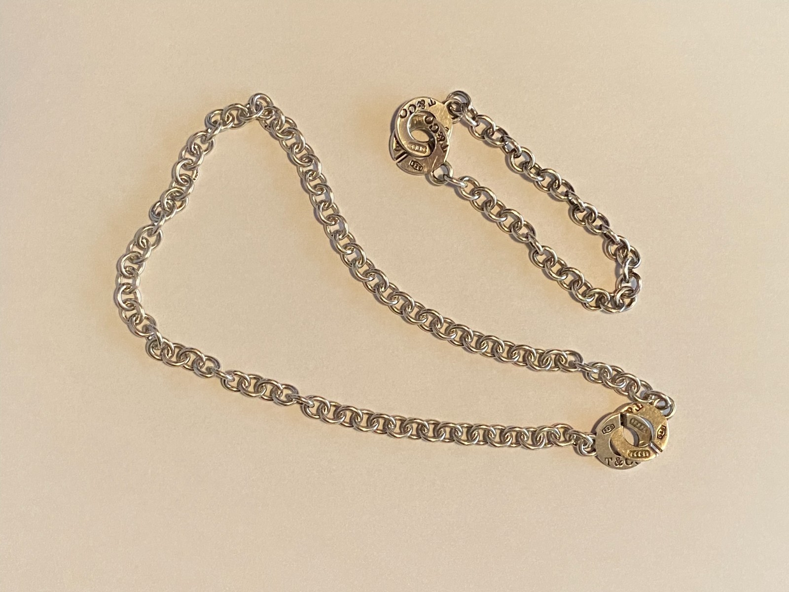 Tiffany & Co. 1837 Double Circle Clasp Necklace and Bracelet