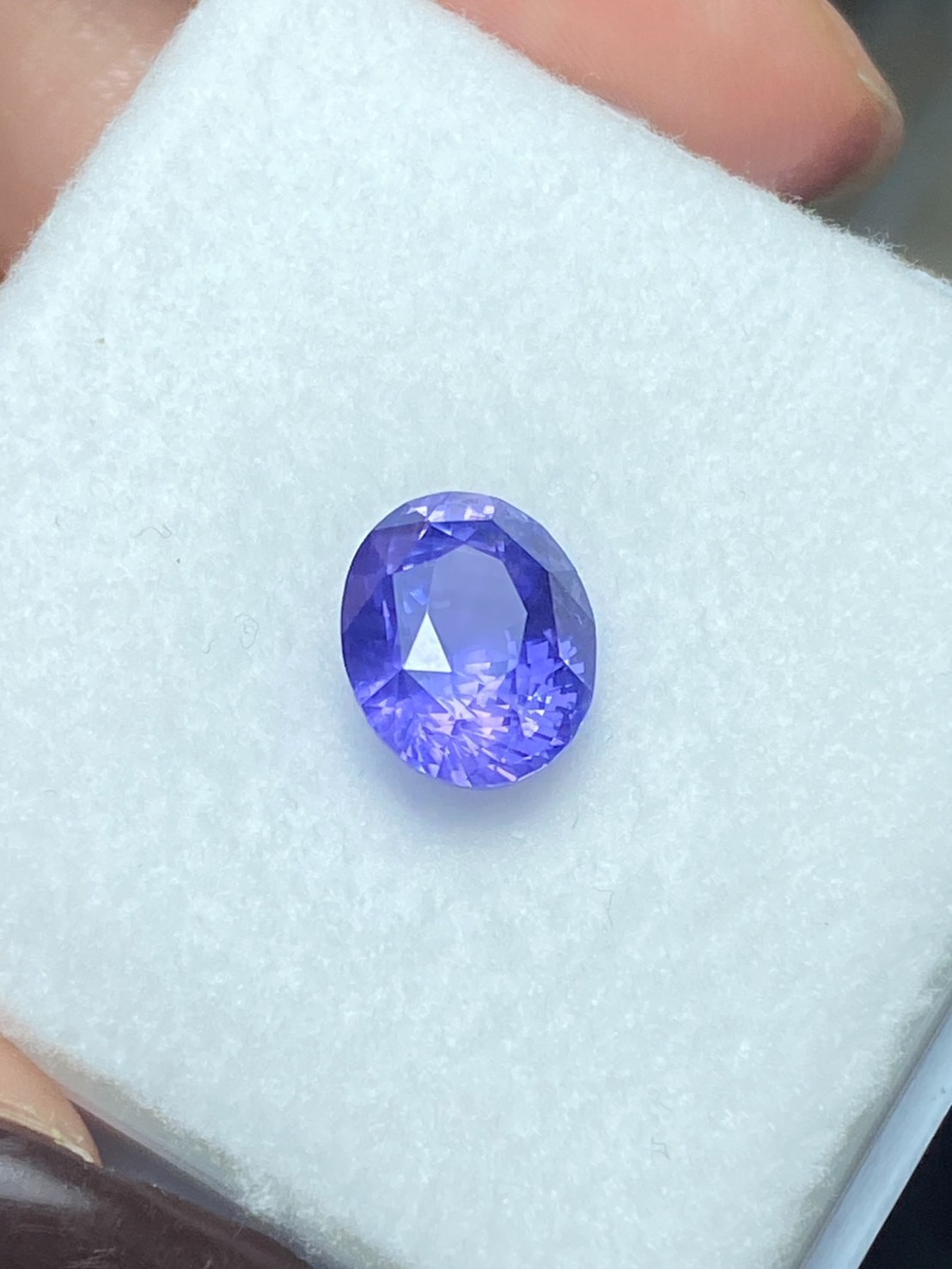 [jerseychou] Natural Violet Orchid purple sapphire 3.94ct , No heat , CSL