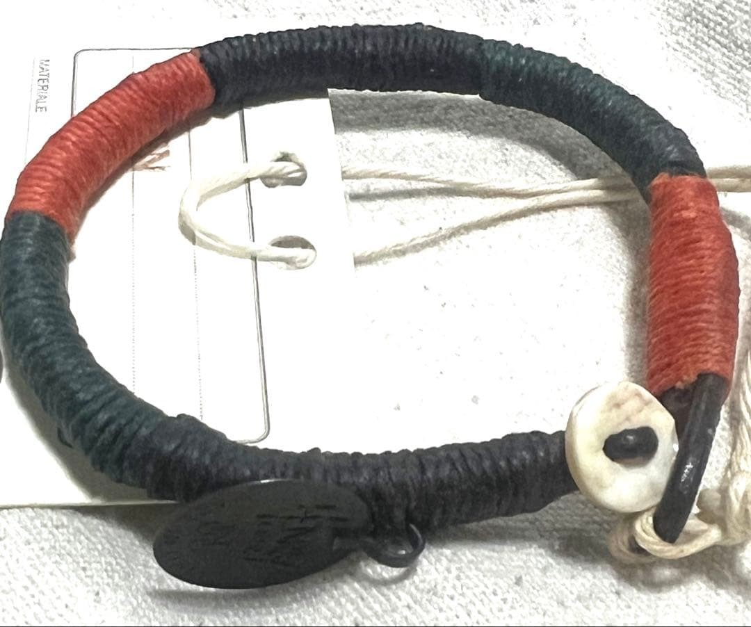 HENRY CUIR Linen Cord Leather Bracelet Bangle