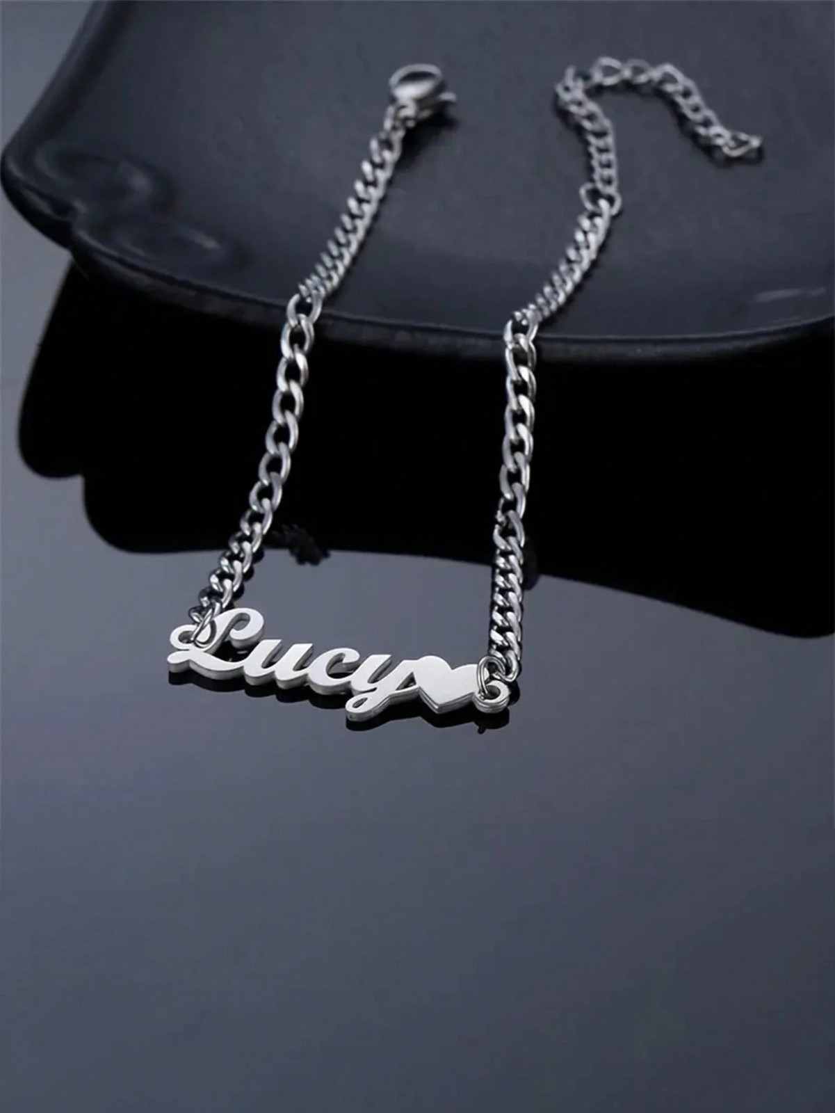Hot Summer Personalized Custom Name Anklet Silver Steel Stainless Steel Jewelry
