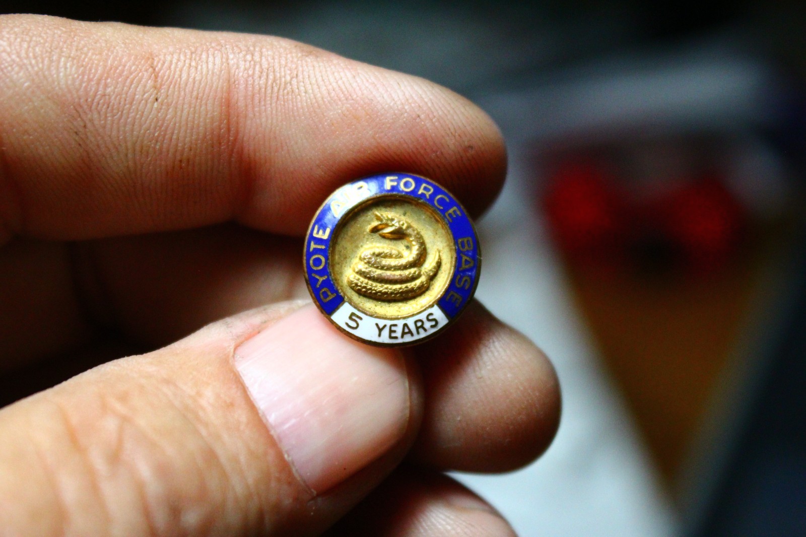 Lapel pin, Pyote Air Force Base 5 years