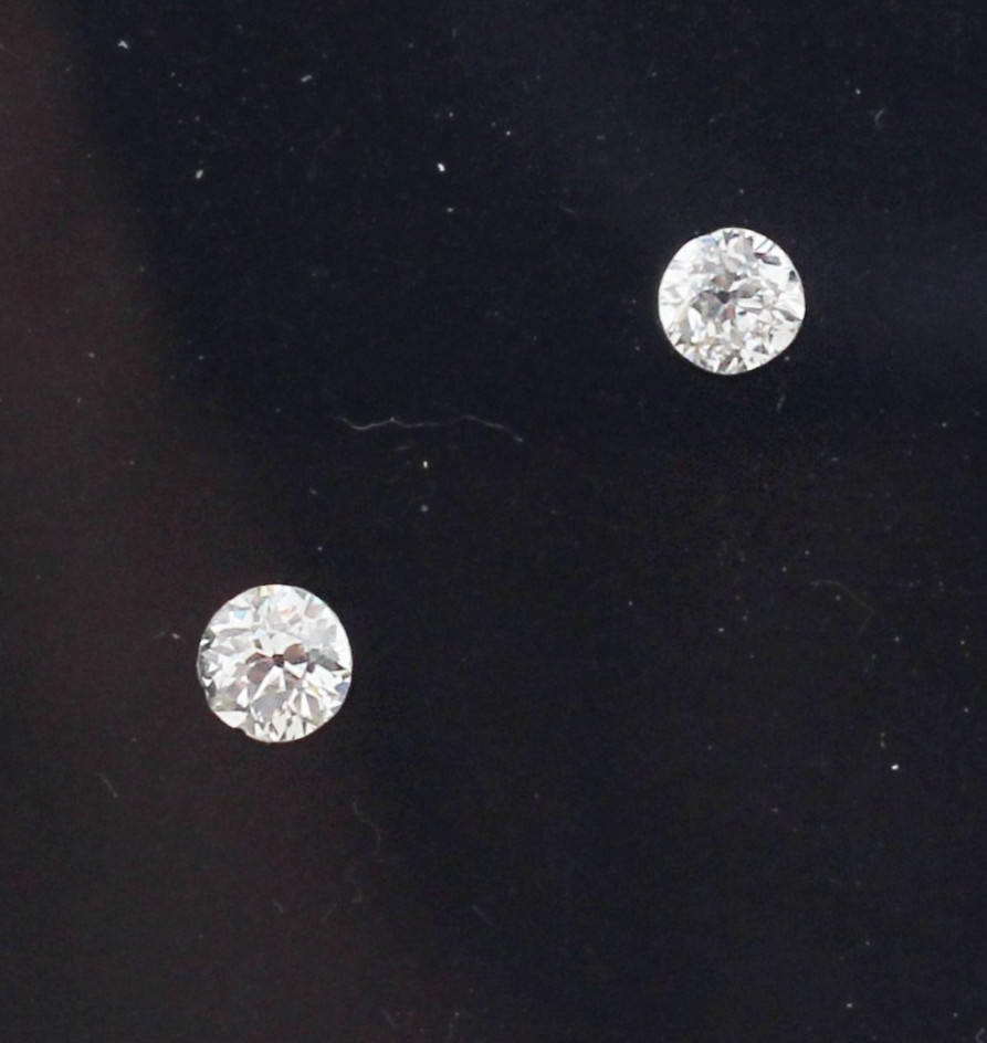 Natural 0.36ct Old European Cut Loose Diamond Lot of 2
