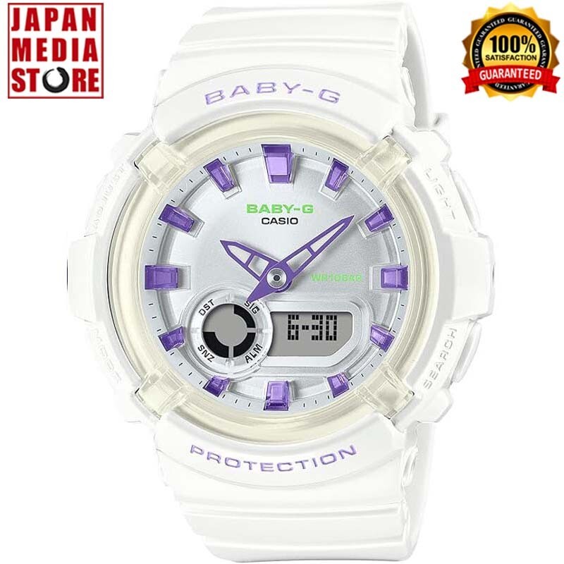 CASIO BABY-G BGA-280DN-7AJF White Metallic Dial Analog Digital Women Watch NEW