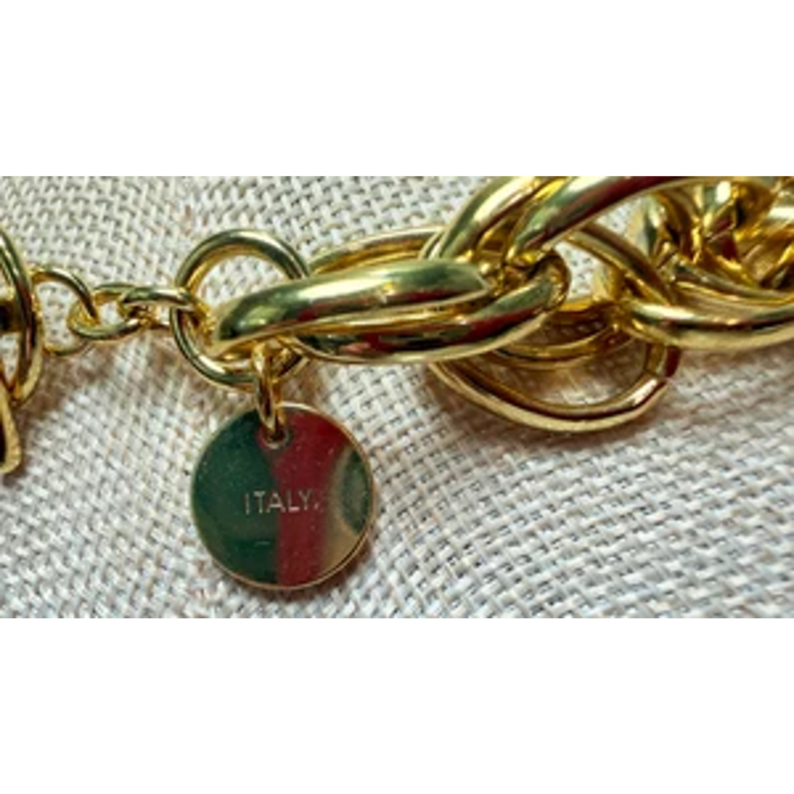 1980s 1AR by UnoAerre 18k Gold-Plated Triple Link Necklace