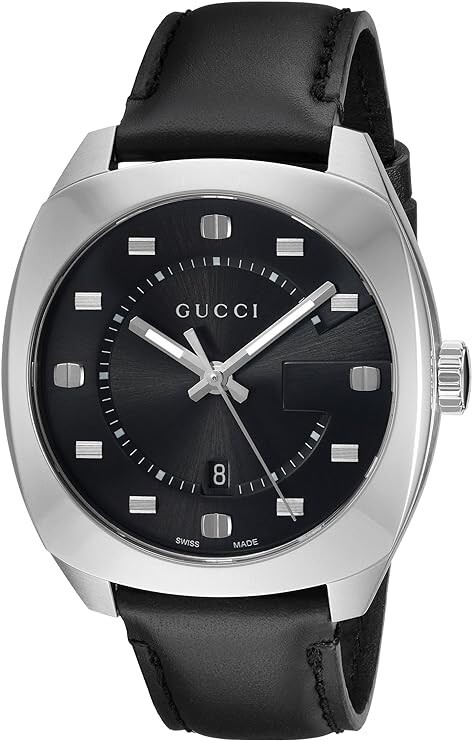 Gucci GG2570 YA142307 Black Dial Stainless Steel Case Men’s Watch