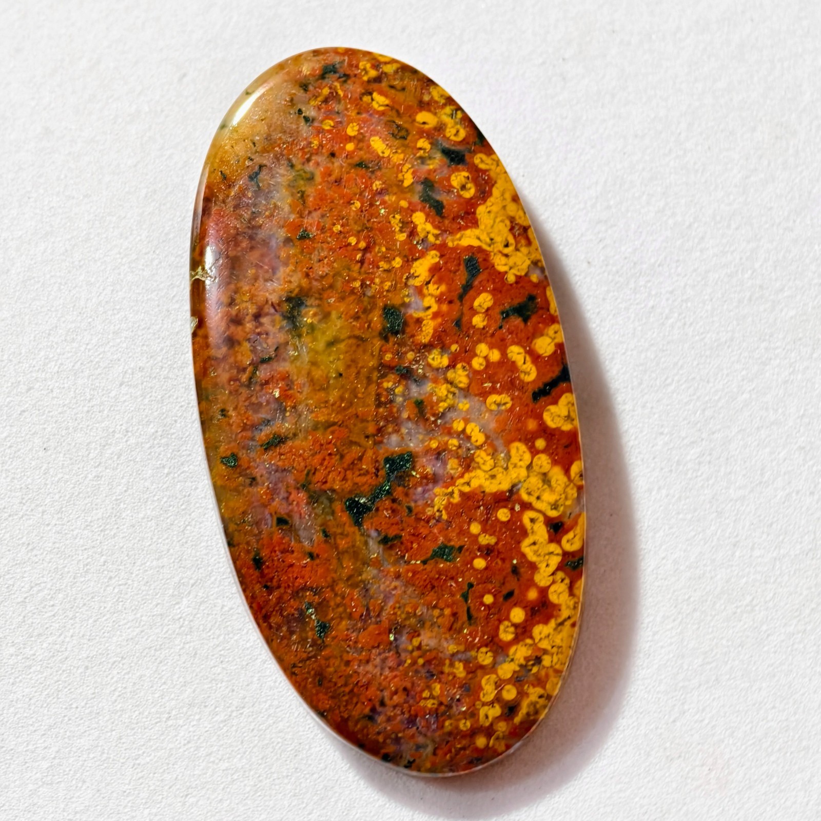 75 Cts Natural Ocean Jasper Cabochon Gemstone For Jewelry 51x25x6 MM