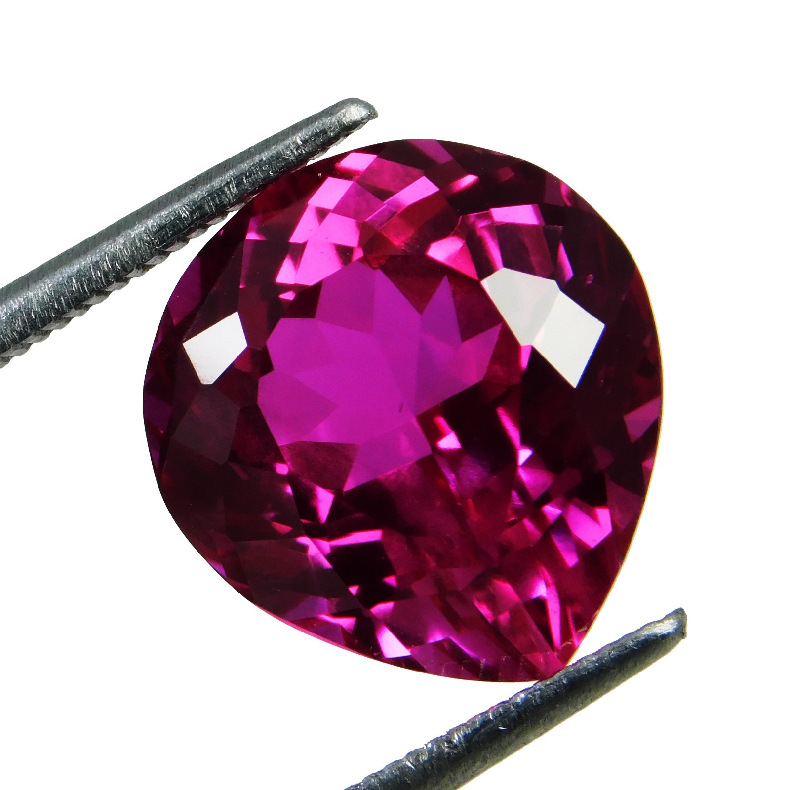 Extremely Rare Pink Sapphire Cut 11.40 Ct NATURAL Pear CERTIFIED Loose Gemstone