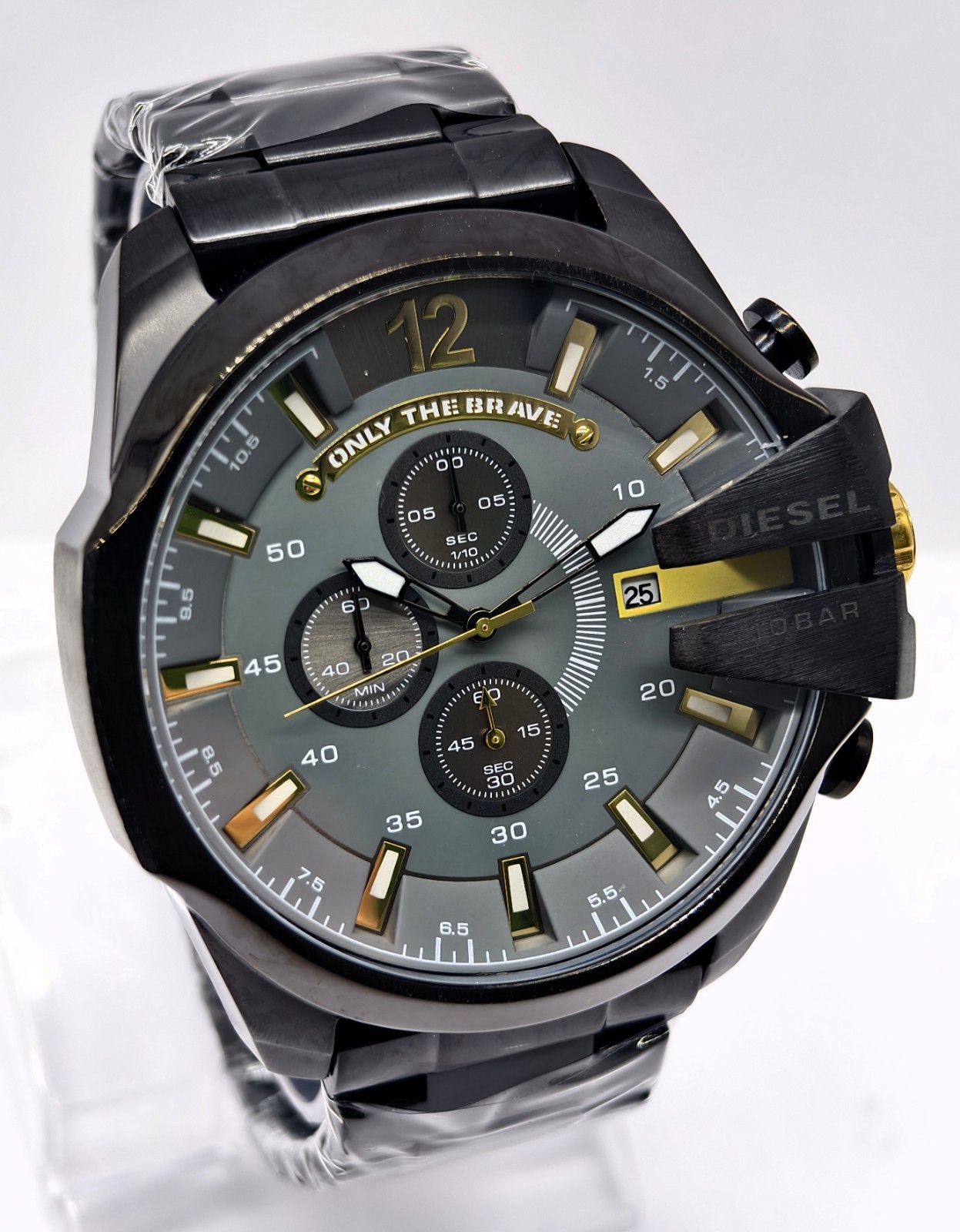 Awesome Diesel 10 Bar ”ONLY THE BRAVE” Chronograph Quartz Men’s Wrist Watch