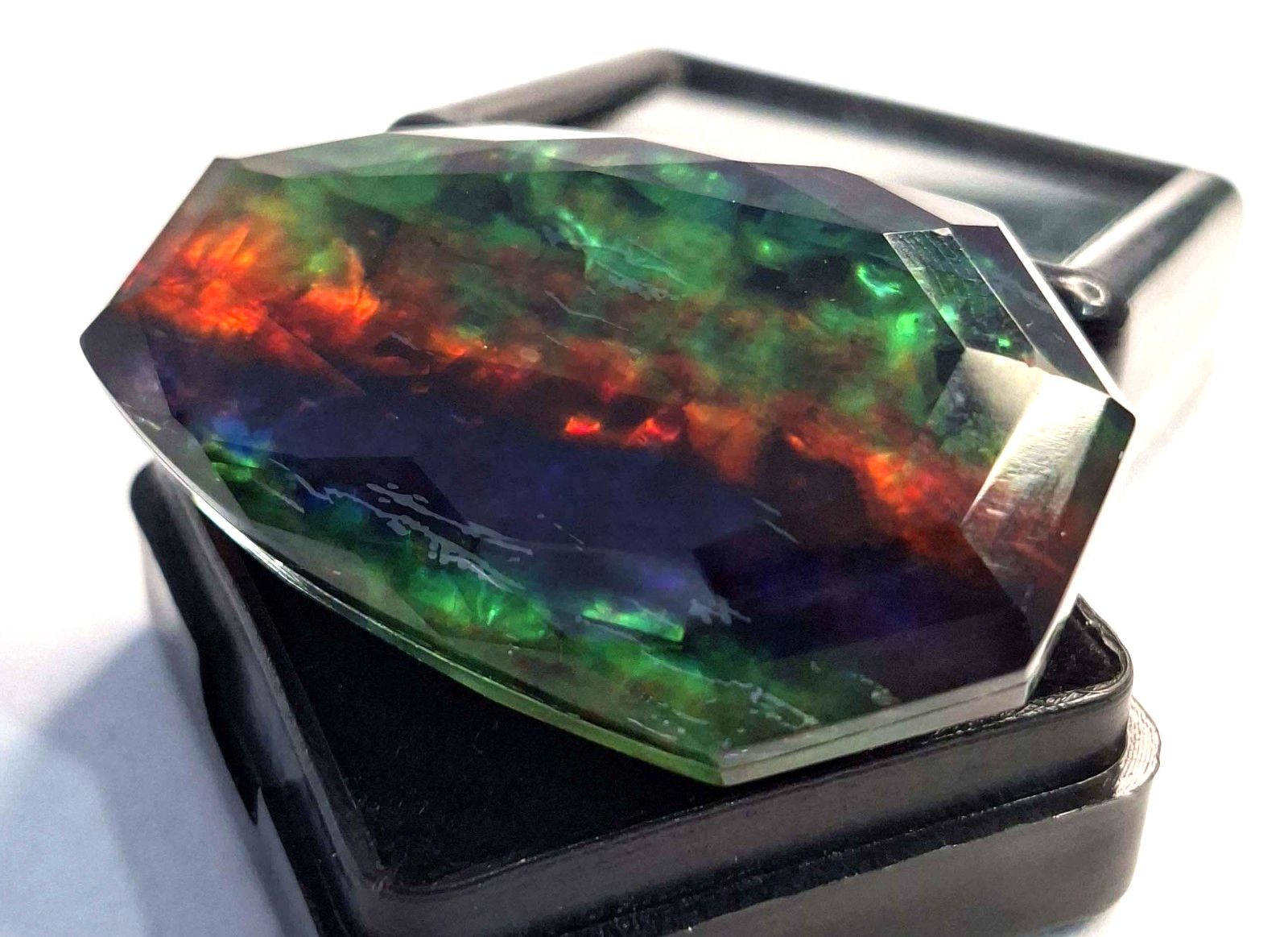 Opal Like Organic Ammolite Fancy Cut 62-64 Ct Natural Loose Gemstone RK914