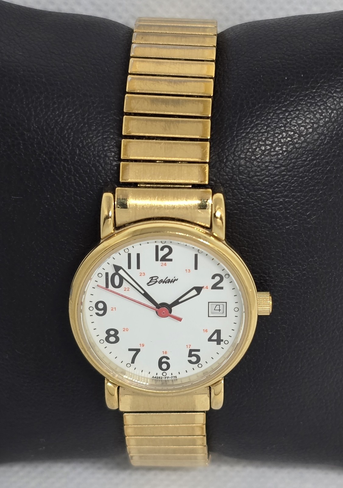 Women’s Belair Classic Easy To Read Date Gold Tone Expansion Band Watch 13