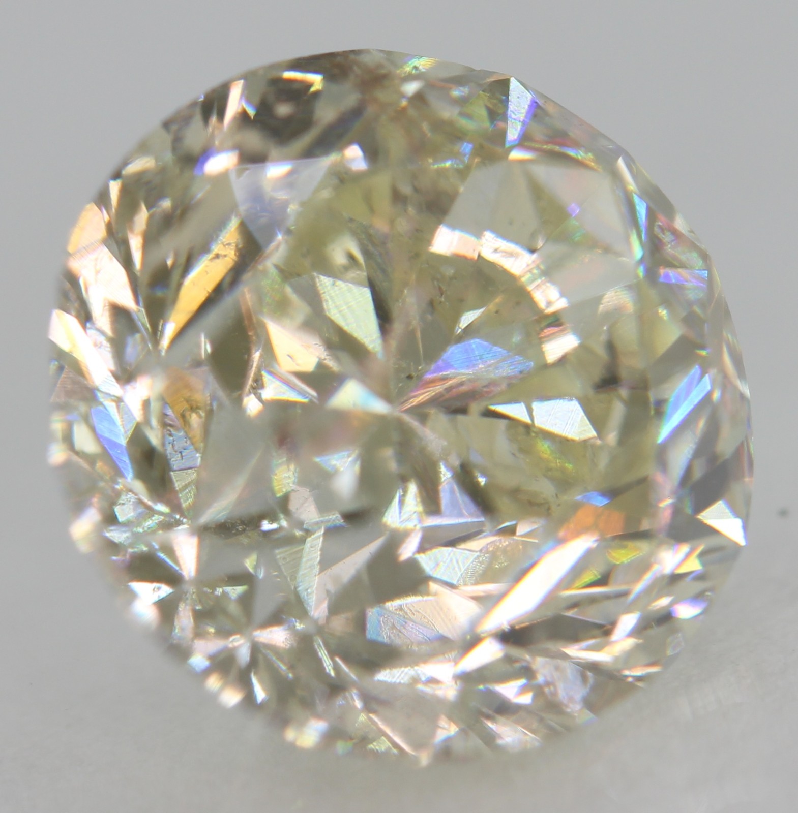 Certified 2.15 Carat J VS2 Round Brilliant Natural Enhanced MINED Diamond 7.81mm