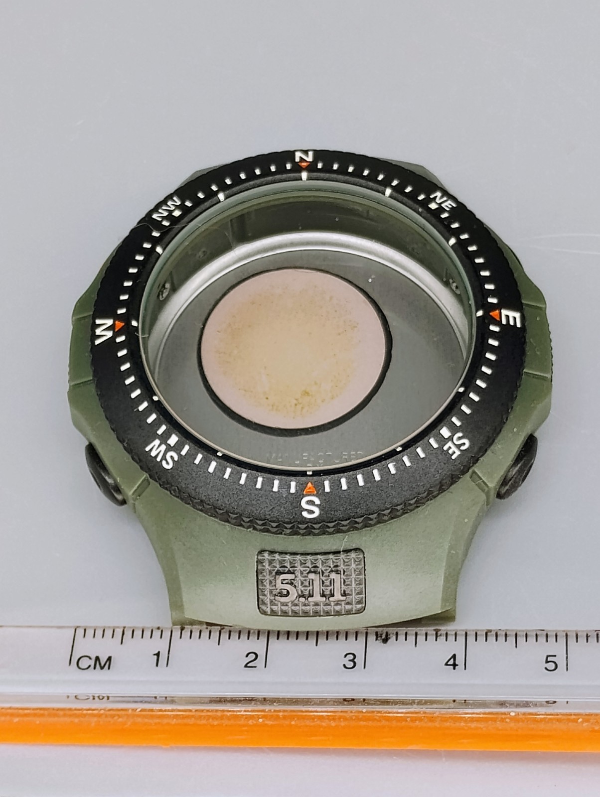 5.11 Tactical Series Watch Parts Case Only model 59245 Green with Compass Bezel