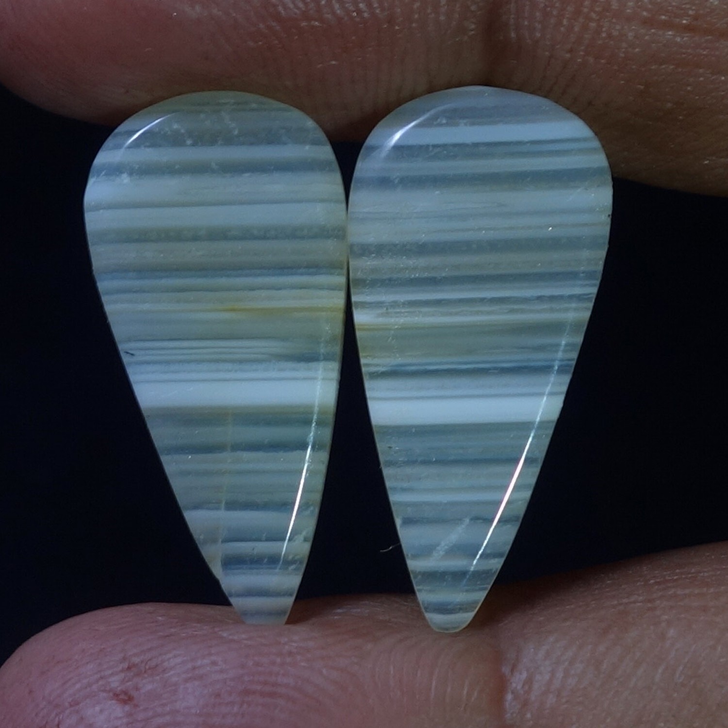13.90 Cts 100% Natural Beautiful Pair MONTANA Agate Cab Earrings Loose Gemstone