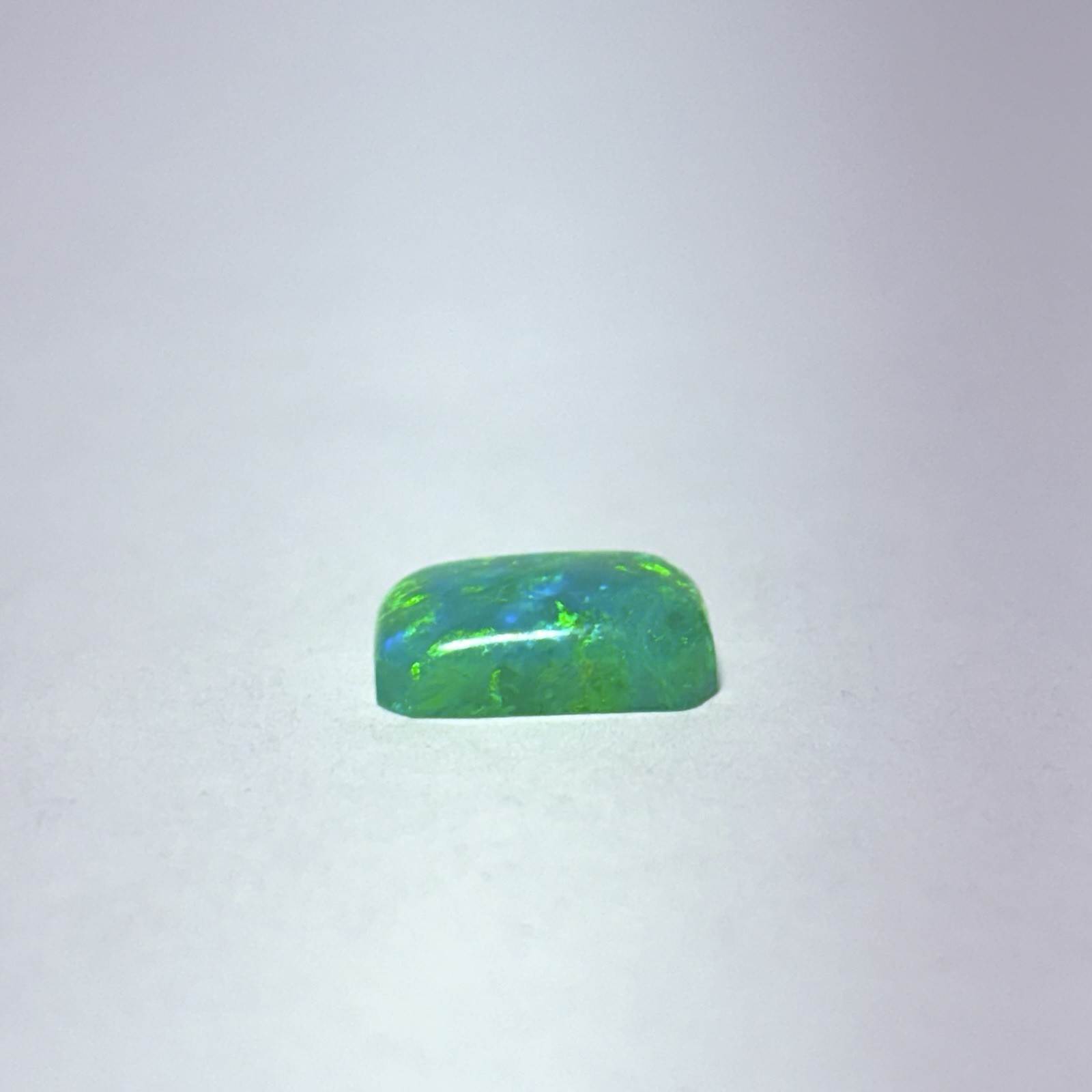 2.20ct Rectangular Cabochon Green-Blue Opal Loose 10.5 x 8 mm